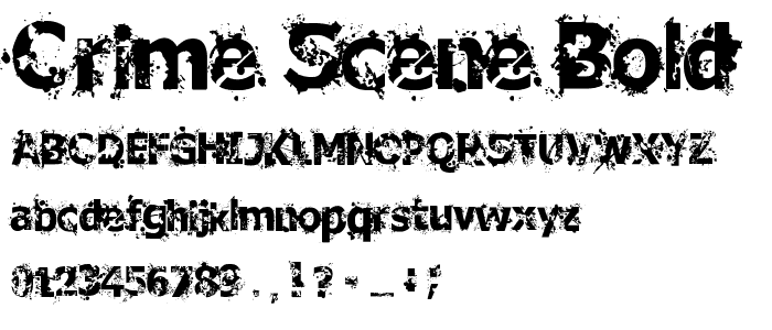 Crime Scene Bold font